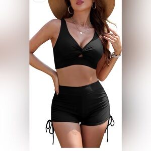 Black Two-Piece Swimsuit NWT Sz XL